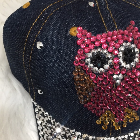 Owl Fashion Rhinestone Cap - Picture 5 of 8